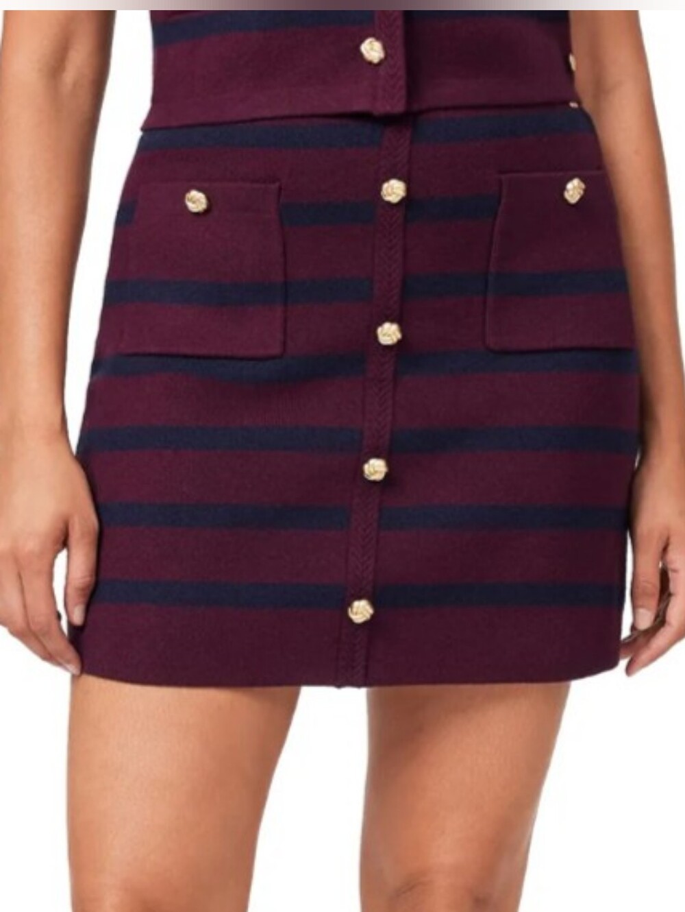 SCOTCH & SODA | Women's Winetasting/Sky Cap Striped Sweater Mini Skirt